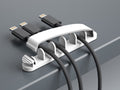 Suporte para cabos Techancy, TZ6291, embalagem com 3 unidades, prático para abrir e fechar para guardar cabos, branco