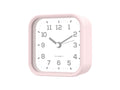 Techancy Mini despertador de mesa ME2623 silencioso números grandes espelho HD corpo ABS portátil para quarto e secretária cor rosa
