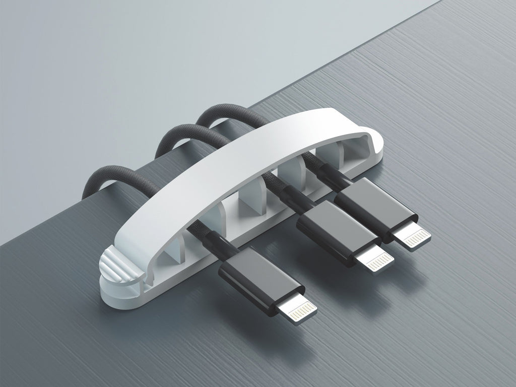 Suporte para cabos Techancy, TZ6291, embalagem com 3 unidades, prático para abrir e fechar para guardar cabos, branco