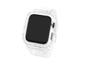 Pulseira de silicone para relógio Techancy, KC2111, compatível com Apple Watch 42-44 mm, cor transparente