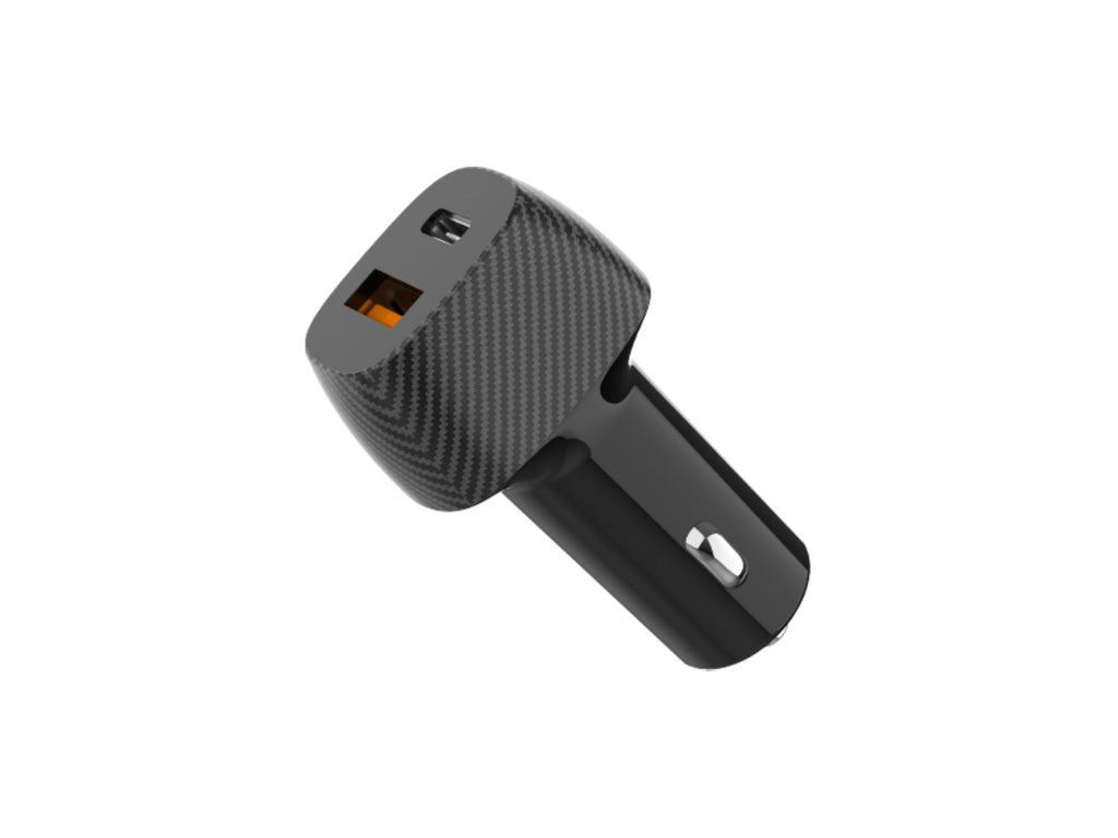 Techancy Carregador Deautomóvel48w  TC6432, Carregamento Rápido Pd3.0 De Porta Dupla Usb-A+Usb-C, Preto