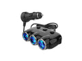 Techancy Carregador De Automóvel 3 Em 1 Preto TC6413, Entrada 12-24v, Saída 10-12a 120w, Parceiro Elétrico Para Automóvel