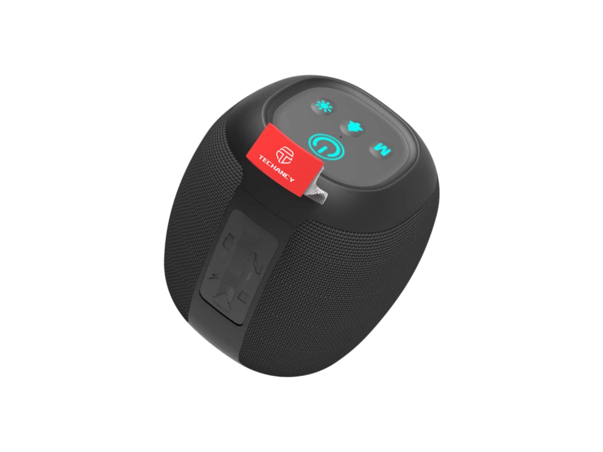 Techancy Altifalante Sem Fios Bluetooth Versão 5.3 TH2638, Suporte TWS/TF/AUX, Luz Ambiente Led Rgb De 7 Cores