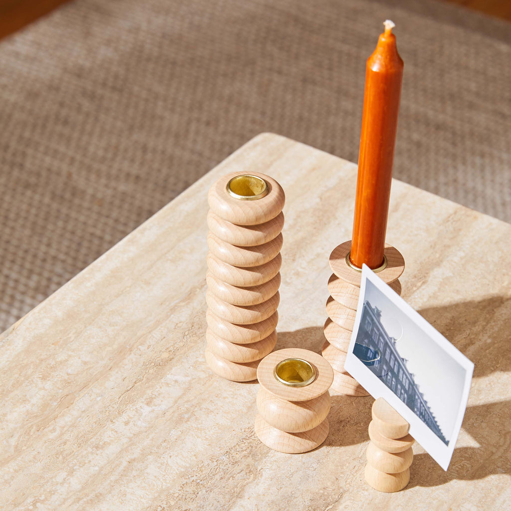 Totem Wooden Candle Holder - Medium Nº 2